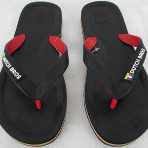 Dutch Bros Flip Flop Sandal Womens Size 8 Black